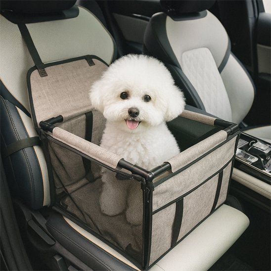 Chien sans stress dans siege auto pour chien