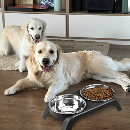 Gamelle chien HappyMeal noir chien relaxe