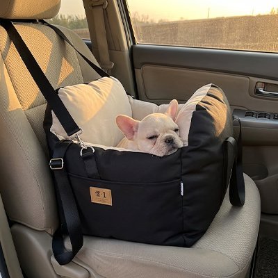 Siège auto pour chien PawLove™ | attache sur siege avant voiture 