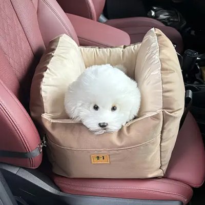 Siège auto pour chien PawLove™ | variant beige