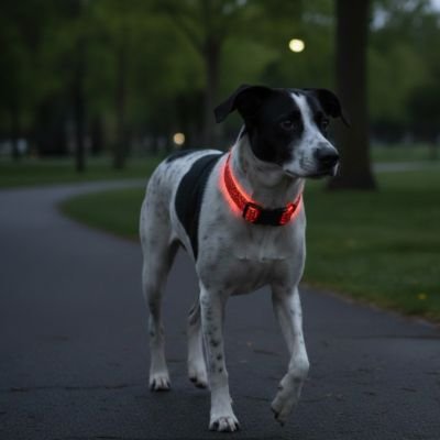 Collier lumineux pour Chien | NoctiDog - Joyeux chien