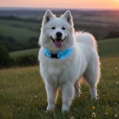 Collier lumineux pour Chien | NoctiDog - Joyeux chien