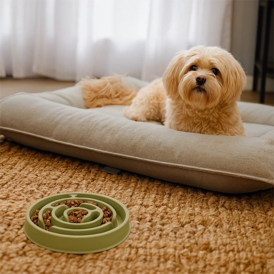 Gamelle anti glouton chien | Croc & Roll™ - Joyeux chien