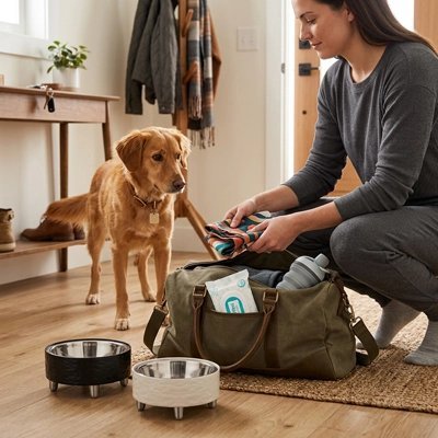 Gamelle chien surélevée | Antidérapante Durable - Joyeux chien