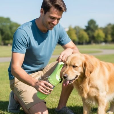 Gourde pour Chien | AquaPaw™ - Joyeux chien