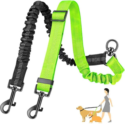 Laisse double pour Chien | TwinWalk™ - Joyeux chien