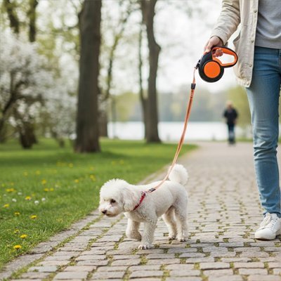 Laisse enrouleur pour chien | FlexiCanis™ - Joyeux chien