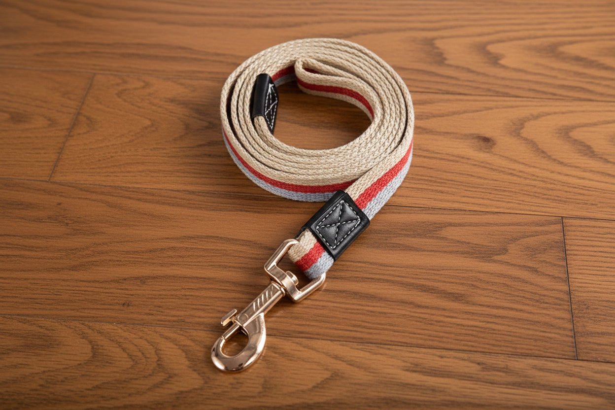 Laisse pour Chien en toile FlexiPaw | Promenades confortables - Joyeux chien