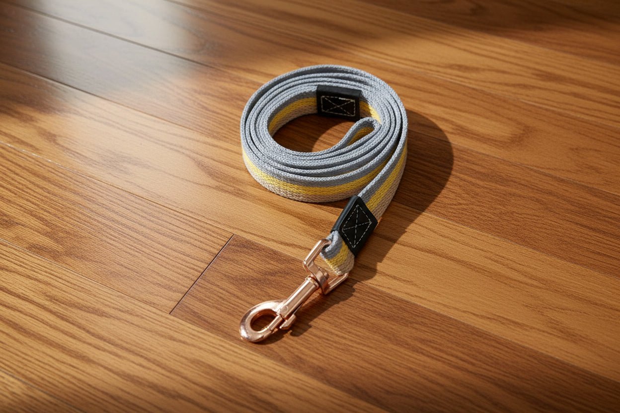 Laisse pour Chien en toile FlexiPaw | Promenades confortables - Joyeux chien