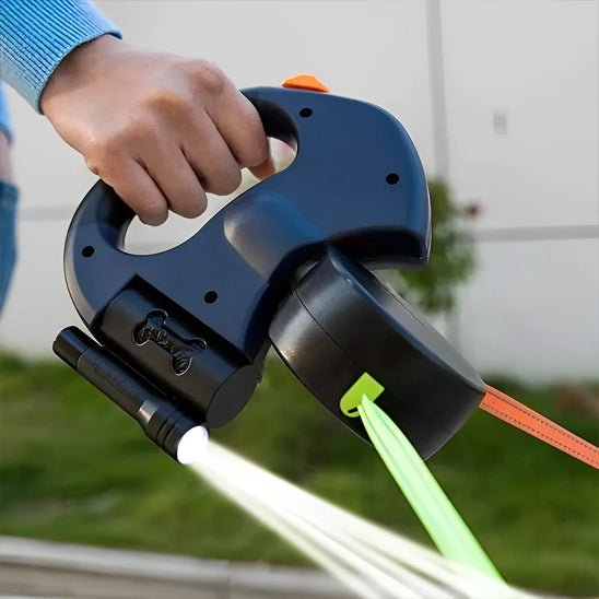 Laisse pour chien enrouleur | DuoFlex™ - Joyeux chien