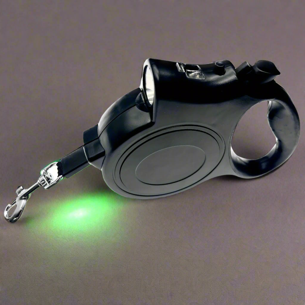 Laisse pour chien rétractable | LED - Joyeux chien
