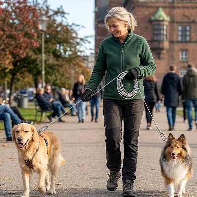 Longe pour chien | En fil d'acier long - Joyeux chien