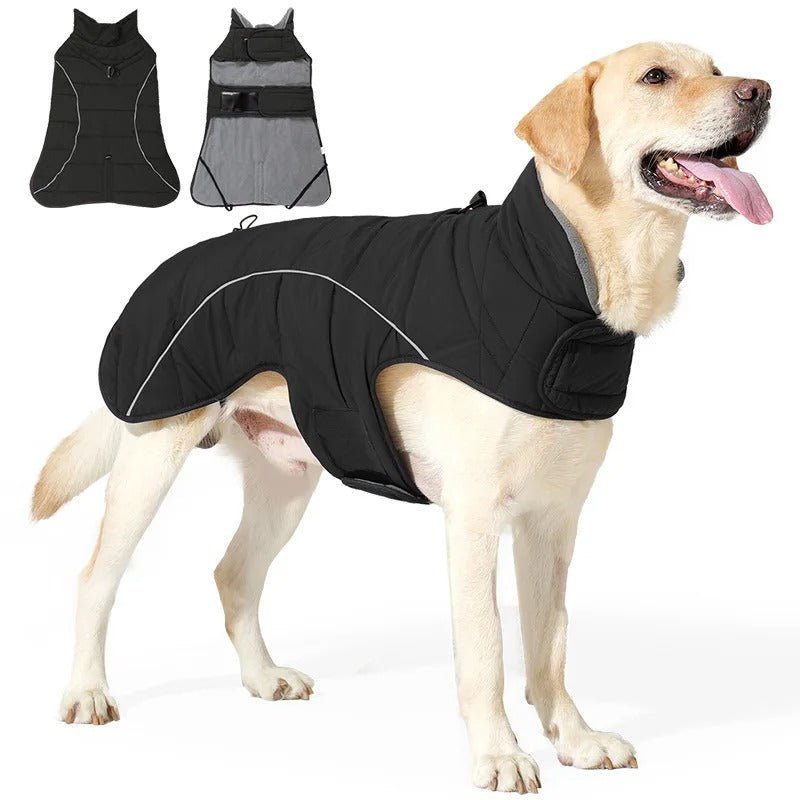 Manteau d'Hiver Imperméable Avec Bande Réfléchissante Pour Chien - Joyeux chien