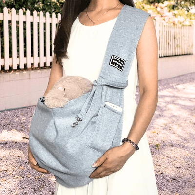 Sac à Bandoulière - PupPorter™ - Gris Clair - Joyeux chien