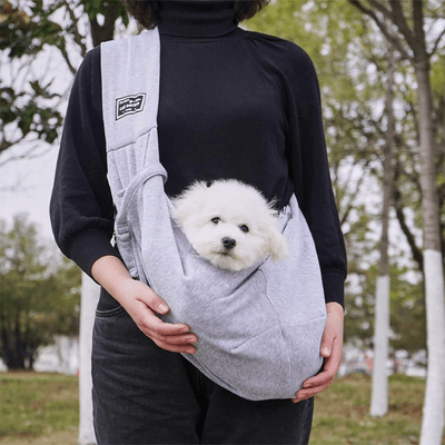 Sac à Bandoulière - PupPorter™ - Gris Clair - Joyeux chien