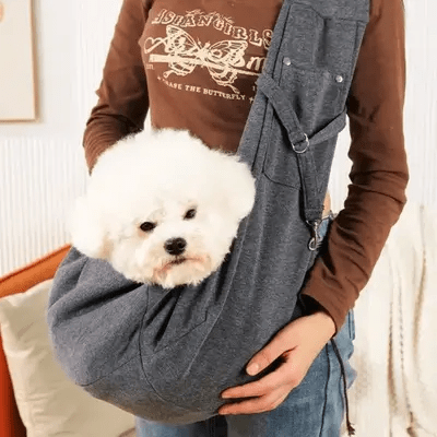 Sac à Bandoulière - PupPorter™ - Gris Foncé - Joyeux chien