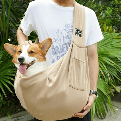 Sac à Bandoulière - PupPorter™ - Khaki - Joyeux chien