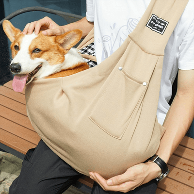 Sac à Bandoulière - PupPorter™ - Khaki - Joyeux chien