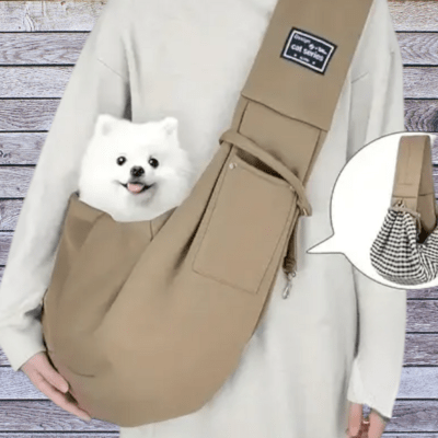 Sac à Bandoulière - PupPorter™ - Khaki - Joyeux chien