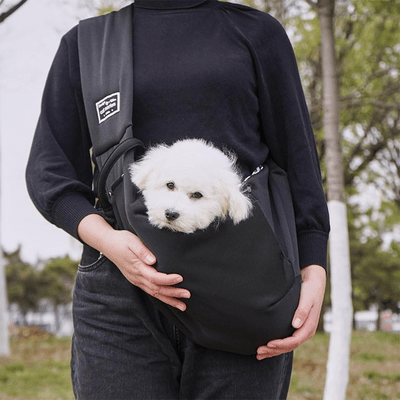 Sac à Bandoulière - PupPorter™ - Noir - Joyeux chien