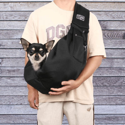 Sac à Bandoulière - PupPorter™ - Noir - Joyeux chien