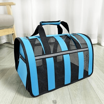 Sac de Transport Chien - MeshPetCarrier™ - Bleu - Joyeux chien