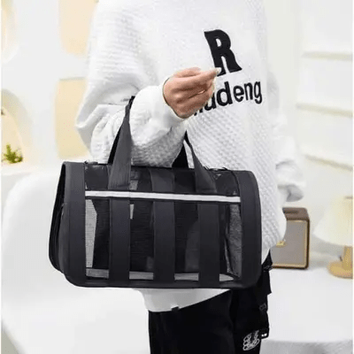 Sac de Transport Chien - MeshPetCarrier™ - Noir - Joyeux chien