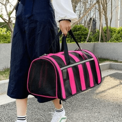 Sac de Transport Chien - MeshPetCarrier™ - Rose - Joyeux chien