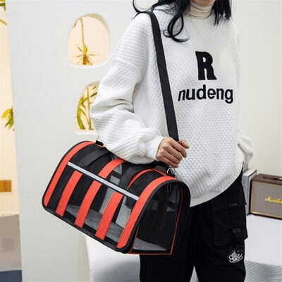 Sac de Transport Chien - MeshPetCarrier™ - Rouge - Joyeux chien