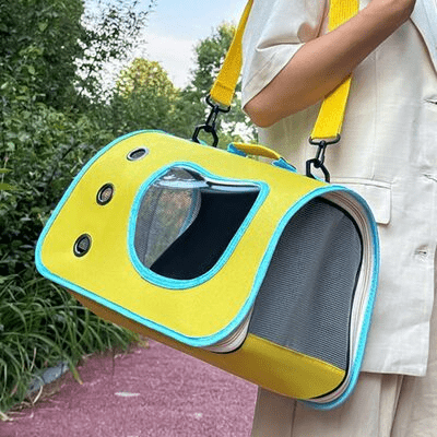 Sac de Transport pour Chien - DogTravelBag™ - Jaune - Joyeux chien