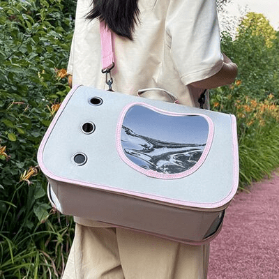 Sac de Transport pour Chien - DogTravelBag™ - Rose - Joyeux chien