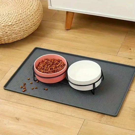 Tapis gamelle chien | PatteMat™ - Joyeux chien