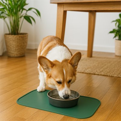 Tapis gamelle Chien | PawProtect™ - Joyeux chien